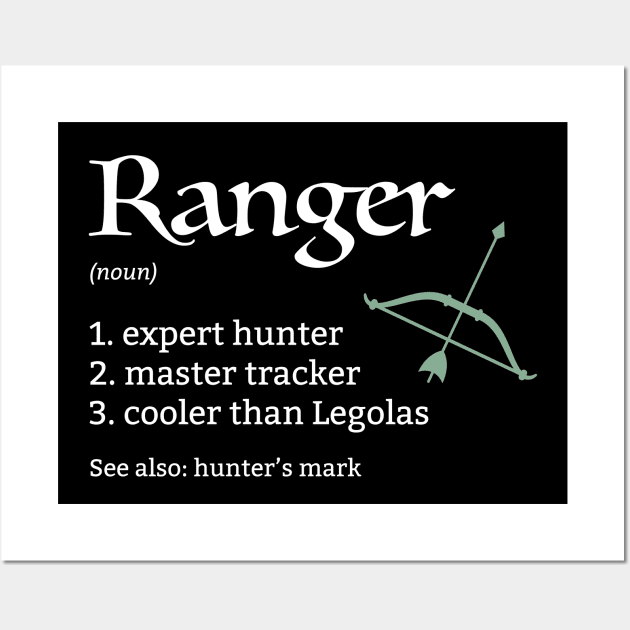 D&D Ranger Class Definition Wall Art by Sunburst